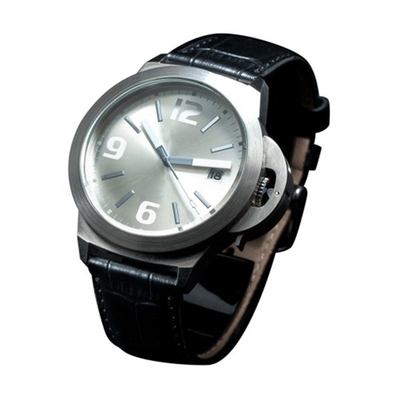 Date Function 5ATM Silicone Quartz Watch 45mm 5 Bar Water Resistant Quartz